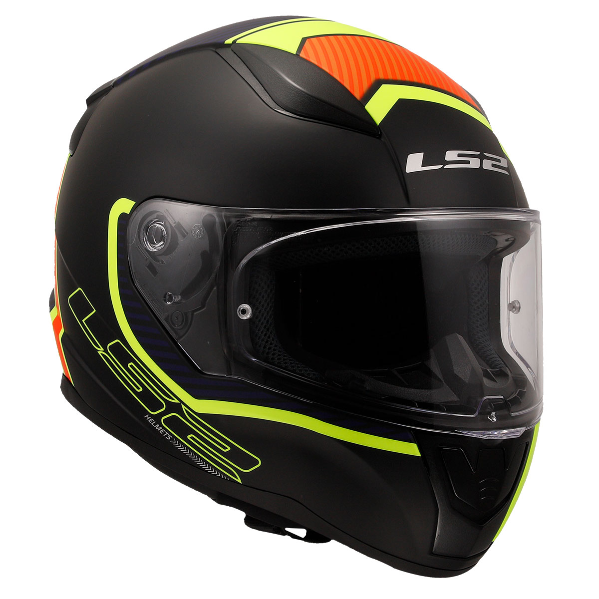 LS2 RAPID 2 EXTRA KAPALI KASK MAT NEON SARI NAVY MAVİ